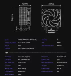 Zalman охладител за процесор CPU Cooler CNPS9X PERFORMA ARGB WHITE - aRGB - LGA1700/AM5