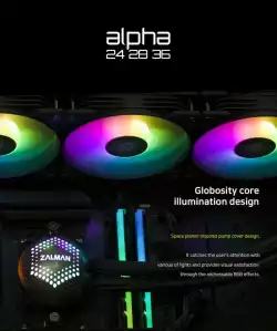 Zalman водно охлаждане Water Cooling ALPHA 28 BLACK - Addressable RGB - LGA1700/AM5