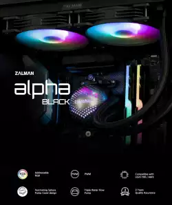 Zalman водно охлаждане Water Cooling ALPHA 36 BLACK - Addressable RGB - LGA1700/AM5