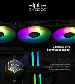 Zalman водно охлаждане Water Cooling ALPHA 36 BLACK - Addressable RGB - LGA1700/AM5