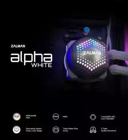 Zalman водно охлаждане Water Cooling ALPHA 36 WHITE - Addressable RGB - LGA1700/AM5