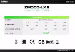 Zalman Захранване PSU 500W APFC ZM500-LXII