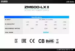 Zalman Захранване PSU 600W APFC ZM600-LXII