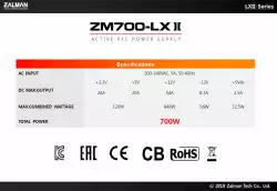 Zalman Захранване PSU 700W APFC ZM700-LXII