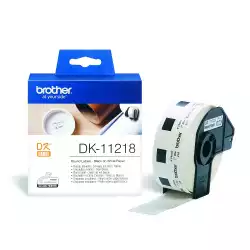 Brother DK-11218 Round Paper 1" label 24mm x 24mm x 1000 (Black on White)