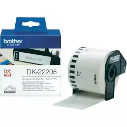 Brother DK-22205 Roll White Continuous Length Paper Tape 62mmx30.48M (Black on White)