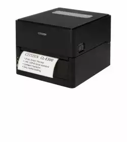 Citizen CL-E300 Printer; Barcode Cutter, LAN, USB, Serial, Black, EN Plug