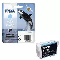 EPSON T7605 ink cartridge cyan high capacity clair 25 9ml 2390 pages 1-pack