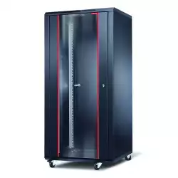 Formrack 19" Free standing rack 26U 600/600mm, height: 1321mm, loading capacity: 600 kg, front tempered glass door, unopenable sides (does not include castor/feet group)
