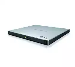 Hitachi-LG GP57ES40 Ultra Slim External DVD-RW, Super Multi, Double Layer, TV connectivity, Silver