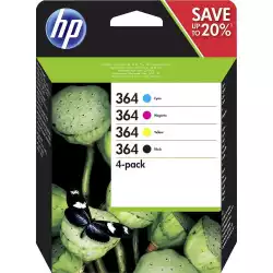 HP 364 original CMYK Ink cartridge N9J73AE Combo 4-Pack Standard Capacity