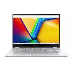 Лаптоп Asus Vivobook S Flip OLED TP3402VA-OLED-KN931X,INTEL I9-13900H, 14" 2.8K (2880 x 1800) OLED 16:10 Touch, DDR4 16GB( 8 ON BD.),1 TB PCIEG3 SSD, Windows 11 Pro , Num Pad,IlimKbd,Cool Silver