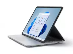 Лаптоп Microsoft Surface Laptop Studio, Quad-core 11th Gen Intel Core H35 i5-11300H, 14.4" (2400 x 1600) PixelSense Flow Display, Intel Iris X Graphics, 16GB RAM, 256GB SSD, Windows 11 Home, Platinum