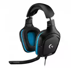 LOGITECH G432 Wired Gaming Headset 7.1 - LEATHERETTE - BLACK/BLUE - USB