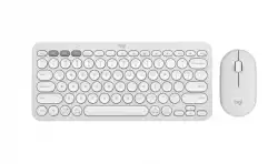 LOGITECH Pebble 2 Bluetooth Keyboard Combo - TONAL WHITE - US INT'L