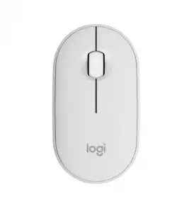 LOGITECH M350S Pebble 2 Bluetooth Mouse - TONAL WHITE - DONGLELESS