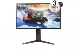 Монитор LG 27GP95RP-B, 27", UltraGear Nano IPS 1ms, AG, UHD 4K (3840x2160), 144Hz (up to 160 Hz), HDR 600, 1000:1, 400cd/m2, DCI-P3 98%, USB3.0 (1up/2down), 4K & VRR Up to 120Hz, AMD Free-sync, NVIDIA G-Sync, HDMI 2.1, DP, Height Adjustable, Pivot, Tilt,