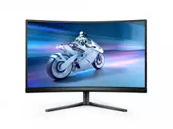 Монитор Philips Evnia 27M2C5200W, 27" Curved 1500R VA, 1920x1080@@280Hz, 1ms GtG, 0.3ms MPRT, 300 cd/m2, 4000:1, Mega Infinity DCR, Adaptive sync, FlickerFree, LowBlue Mode, Tilt, Height Adjust, Swivel, 2x HDMI, DP