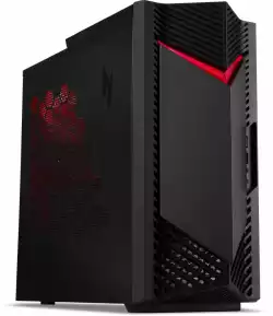 Настолен Компютър Acer Nitro N50-650, i5-13400F (up to 4.6GHz, 20MB), 16GB DDR4 3200MHz (2x8GB), 512GB SSD, M.2 slot free, no DVD, NVIDIA GeForce RTX 4060 8GB, 4*USB 2.0, 2*3.2 USB, Type-C, Audio jacks, GLAN,WiFi AX & BT5.0, 500W PFC, No OS+Acer Nitro VG240YEbmiix, 23.8"