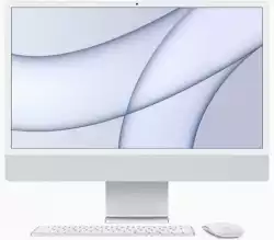 Настолен Компютър Apple 24-inch iMac with Retina 4.5K display: Apple M1 chip with 8-core CPU and 7-core GPU, 256GB - Silver