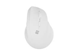 Natec Vertical Mouse Crake 2 Wireless, 2400DPI Bluetooth 5.2 + 2.4 GHz White