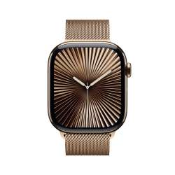 Смартчасовник Apple Watch S10 Cellular 42mm Gold Titanium Case with Gold Milanese Loop