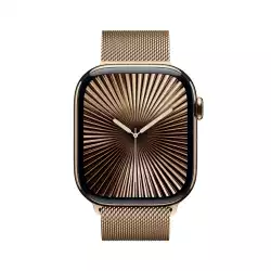 Смартчасовник APPLE Watch S10 Cellular 46mm Gold Titanium Case with Gold Milanese Loop ML