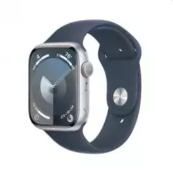 Смартчасовник Apple Watch Series 9 GPS 45mm Silver Aluminium Case with Storm Blue Sport Band - M/L
