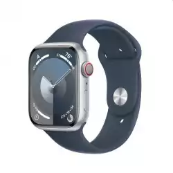 Смартчасовник Apple Watch Series 9 GPS + Cellular 45mm Silver Aluminium Case with Storm Blue Sport Band - M/L