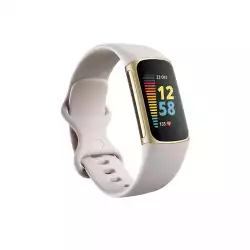 Смартчасовник Fitbit Charge 5, Lunar White, Soft Gold Stainless Steel