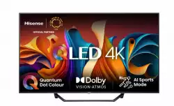 Телевизор Hisense 65" A7NQ, 4K Ultra HD 3840x2160, QLED, FALD, Quantum Dot, HDR 10+, HLG, Dolby Vision, Dolby Atmos, Smart TV, Light Sensor, WiFi Direct, BT, Anyview Cast, 3xHDMI, 2xUSB, LAN, CI+, DVB-T2/C/S2, Dark Grey