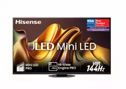 Телевизор Hisense 65" U8NQ, 4K Ultra HD 3840x2160, ULED Pro, FALD, Quantum Dot, 144Hz, IPS, HDR 10+, HLG, Dolby Vision IQ, Dolby Atmos, Smart TV,Light Sensor,WiFi 5GHz, WiFi Direct, BT, Anyview Cast, 4xHDMI, 2xUSB, LAN, CI+, DVB-T2/C/S2, Black