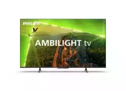 Телевизор Philips 43PUS8118/12, 43" UHD DLED, 3840 x 2160, DVB-T/T2/T2-HD/C/S/S2, Ambilight 3, Pixel Precise UHD, HDR+, HLG, New OS, Dolby Vision, Atmos, HDMI, VRR, USB, Cl+, 802.11n, Lan, 20W RMS, Black