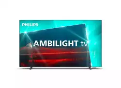 Телевизор Philips 55OLED718/12, 55" UHD 4K OLED 120Hz Ultra-low lag, 3840x2160, DVB-T/T2/T2-HD/C/S/S2, Ambilight, HDR10+, Google TV, Dolby Vision, Atmos, P5 Perfect/Al, 99%DCI/P3, 16GB, BT 5.0, HDMI 2.1, VRR, USB, Cl+, 802.11ac, Lan, G-Sync, Free Sync, 40W RMS