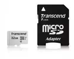 Transcend 32GB microSD w/ adapter UHS-I U1/A1