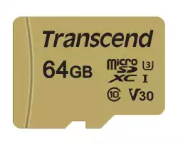 Transcend 64GB micro SD UHS-I U3 (with adapter), MLC