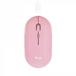 TRUST Puck Wireless & BT Rechargeable Mouse Pink