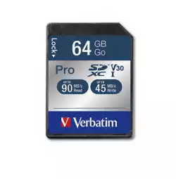 Verbatim 64GB SDHC Pro Class 10 UHS-I