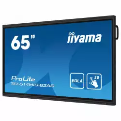 Дисплей IIYAMA TE6514MIS-B2AG, 65" VA Panel, AntiGlare, 16:9, 3840x2160, 435cd/m2, 4000:1, 6.5ms, PureTouch-IR+, DP, 4x HDMI, 2x USB-C, RS232, LAN, IR, HDMI Out, SPDIF, 4x USB, Android 13 OS, Google EDLA Certified, iiWare 12E, WiFi, BT, 24/7, 8GB, 64GB, OPS Slot, VESA, Black