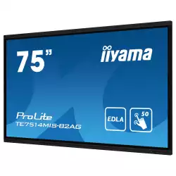 Дисплей IIYAMA TE7514MIS-B2AG, 75" VA Panel, Anti-Glare, 16:9, 3840x2160, 435cd/m2, 5000:1, 8ms, PureTouch-IR+, DP, 4x HDMI, 2x USB-C, RS232, LAN, IR, HDMI Out, SPDIF, 4x USB, Android 13 OS, Google EDLA Certified, iiWare 12E, WiFi, BT, 24/7, 8GB, 64GB, OPS Slot, VESA, Black