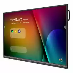Дисплей ViewSonic IFP6550-5F, 65", IPS Panel, Ultra Fine touch technology, AG, 7H, 4K UHD 3840x2160, 400 cd/m2, 1200:1, 5000:1, ARM Cortex-A73*4 + A53*4, 8GB, 64GB, 3x HDMI, 6x USB, USB-C, RS232, LAN, HDMI Out, SPDIF, OPS, WiFi Slot, Android 11, Speakers, Top Camera Plate, Black