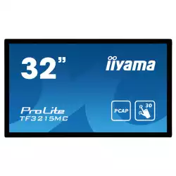 Дисплей за вграждане IIYAMA TF3215MC-B2, 31.5" Open-Frame VA Panel , 1920x1080, Projected Capacitive 30-points Mutli-Touch, 500 cd/m2, 3000:1, 8ms, VGA, HDMI, DisplayPort, 24/7, Landscape / Portrait, VESA 200, Fanless design