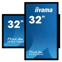 Дисплей за вграждане IIYAMA TF3215MC-B2, 31.5" Open-Frame VA Panel , 1920x1080, Projected Capacitive 30-points Mutli-Touch, 500 cd/m2, 3000:1, 8ms, VGA, HDMI, DisplayPort, 24/7, Landscape / Portrait, VESA 200, Fanless design