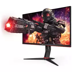 Геймърски Монитор AOC 24G2ZE/BK 23.8 inch Gaming Monitor, 240Hz, 0.5 ms, FreeSync Premium, IPS Panel, 1920x1080, 350cd/m2, 1000:1, 2xHDMI 2.0, Displayport 1.2, VESA, Tilt, Black/Red