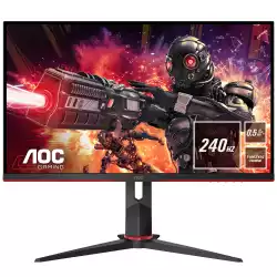 Геймърски Монитор AOC 24G2ZE/BK 23.8 inch Gaming Monitor, 240Hz, 0.5 ms, FreeSync Premium, IPS Panel, 1920x1080, 350cd/m2, 1000:1, 2xHDMI 2.0, Displayport 1.2, VESA, Tilt, Black/Red