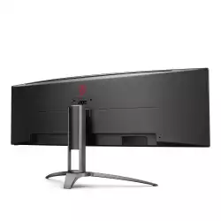 Геймърски Монитор AOC AG493QCX 49 inch WLED Gaming Monitor, Adaptive-sync, 144Hz, 1 ms, VA Panel, Curved, 3840x1080 32:9, 400cd/m2, 3000:1, 2xHDMI, 2xDisplayport, 3x USB, Speakers, Height Adjust, Swivel, VESA, Vesa Certified DisplayHDR 400, PxP (PIP, PBP)