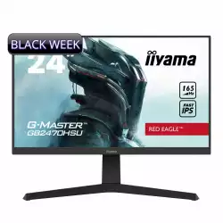 Геймърски Монитор IIYAMA GB2470HSU-B1 23.8 inch Game monitor, IPS LED Panel, HDMI, 165Hz, Displayport, USB, 0.8ms, 250cd/m2, Flickerfree, speakers, Height adjustment, Pivot, AMD FreeSync Premium