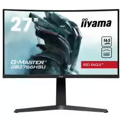 Геймърски Монитор IIYAMA GB2766HSU-B1 27 inch Game monitor, Curved, VA LED Panel, 1920x1080, 2xHDMI, Displayport, USB, 165Hz, 1ms, 250cd/m2, Flickerfree, speakers, Height adjustment