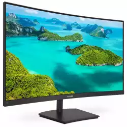 Геймърски Монитор Philips 241E1SC/00 23.6 inch LED, VA panel, Curved monitor, 16:9, 1920x1080, 4ms, 240cd/m2, 3000:1, HDMI, VGA