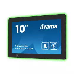 Компютър IIYAMA TW1025LASC-B1PNR, 10.1" Edge to edge glass, PCAP touch, IPS LED panel, 16:10, 1280 x 800, 450cd/m2, 1000:1, 25ms, Android 12, Rockchip RK3399, 4GB, 32GB, WiFi, BT, NFC, RFID, 3x USB, LAN, Mic, PoE, Webcam, SD card slot, RGB Led lightbar, 24/7, Portrait, Face-Up, VESA